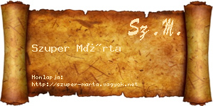Szuper Márta névjegykártya