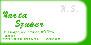 marta szuper business card